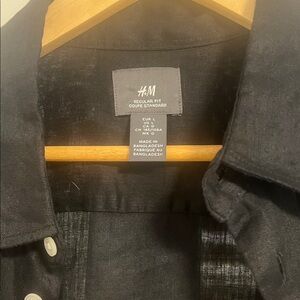 H&M Black Shirt with Label Detail